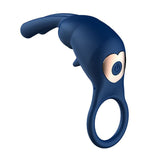 Vibrating Cock Ring Double Pleasure for Couples Male Erection Enhancer Female Clit Stimulation Massager Achieve Common Climax