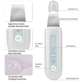 Facial Cleaning Ultrasonic Skin Scrubber Cavitation Peeling  Deep Clean Ultrasonic Exfoliating Spa Scraper to Remove Blackheads