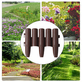 5pcs Wood Effect DIY Mowing Flower Bed Decorative Garden Fence Lawn Edging Outdoor Accessories Plant Border Palisade Grounding