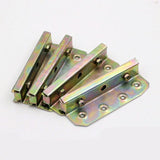 1 Set (4pcs) 5-inch Heavy Metal Bed Bracket Hinge fastener Wood Board Connector for Bed Fixed Corner Hardware Furniture fittings