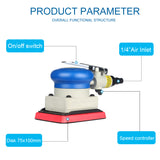 75*100mm Rectangle Air Sander Orbital Square Pneumatic Sanding Machine For Car Sandpaper Polish