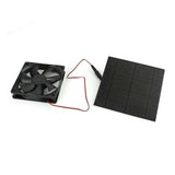 3W 5V 2A Solar Panel Fan Solar Powered Exhaust Fans Kit For Chicken Coops Greenhouses Plastic Black