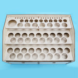 DIY Wooden Organizer Paint Bottles Display Rack Brushes Holder Stand Storage Model Tool