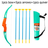 Child Boy Shooting Simulation Bow and Arrow Set Toy Parent-child Interaction Outdoor Role Playing Birthday Gift Archery Toy