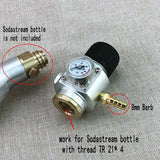 CO2 Gas Charger 0-90 PSI Gauge For Soda Water Beer Kegerator CO2 Charger Sodastream Bar Wine Accessories