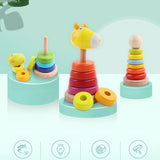 6In Montessori Block Plugging Toy Matching Toy Disassembled Block Interactive Education Gift for Toddler Baby Learning 69HE