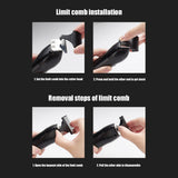 LCD Professional Hair Clipper For Men Rechargeable Electric Razor Hair Trimmer Fast Charging Hair Cutting Machine Beard Trimmer