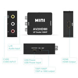 RCA To HD Adapter 3 RCA Converter HD Cable Adaptor CVBS Composite Video Audio 1080P Aux Adapters Accessories For TV AV PC