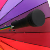 2020 Fashionable 24K Rainbow Big Umbrella Windproof Men's Leather Long Samurai Umbrella Women's Umbrella