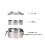 Cookware Set Outdoor Camp Cooking Cook Set Folding Camping Pot Frying Pan Bento Pot for BBQ Picnic Backpacking