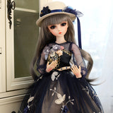1/3 BJD Doll 60CM 18 Ball Jointed Dolls With Outfits Palace Maxi Dress Wig Shoes Makeup Toys Gifts For Girls Collection