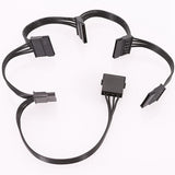 10Pcs Molex 4Pin IDE to 5 SATA 15Pin Hard Drive Power Supply Splitter Cable for DIY PC Sever 18AWG 4-Pin to 15-Pin Power