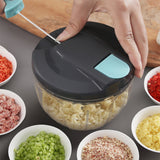 Hand Pulling Meat Grinder Household Kitchen Food Mixer Vegetables Cutter 500ML/900ML Food Chopper Easy to Use