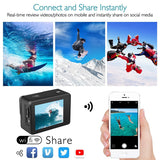 Outdoor Sports DV Camera Portable Pocket Camera 4K Waterproof 4G Anti-Shake WIFI Remote Control Sports Camera