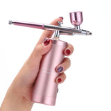Beautygogo Mini Air Compressor Kit Air-Brush Paint Spray Gun Airbrush For Nail Art Tattoo Craft Cake Nano Fog Mist Sprayer