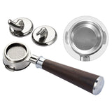 Coffee Machine Handle Stainless Steel 58mm E61 Universal Single Mouth Double Mouth Bottomless Handle
