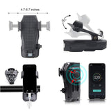 Multifunctional Bike Lights Set Lights with Phone Holder 4 in 1 Front Bike Light Bike Headlight Waterproof Adjustable