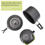 Camping Cooking Utensils Dishes Cookware Set Hiking Camping Equipment Titanium Alloy Pot Outdoor Tourism Tableware BBQ Supplies