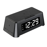 15W Qi Alarm Clock Wireless Charger Pad for Apple iPhone 12 11 XS XR 8 Plus Charger for Apple Watch 6 5 4/ 2/Pro