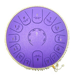 14 inch 15-Tone Carbon Steel Tongue Drum Mini Hand Pan Drums with Drumsticks Percussion Musical Instruments