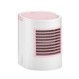 WT-F11 Mini Desktop Fan Portable Fan Oval Shape Cooling Spray Fan Night Light For Office Dormitory Bedroom