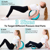 Yoga Wheel Set 3 Pack,Back Roller For Muscle Relaxation &amp; Stretches, Yoga Prop Wheels For Strength&amp;Flexibility