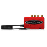 BEHRINGER UCA222 Ultra-Low Latency 2 In/2 Out USB Audio Interface with Digital Output for recording and playback