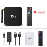 TX6 TV Box Home Smart TV BOXH6 Player Audio Playback Format MP3 WMA WAV 	TF Card Reader 5V/2A TV Box
