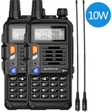 2PCS BaoFeng UV-S9 Plus 10W Dual Band Two-Way Radio (136-174MHz VHF &amp; 400-520MHz UHF) Support USB Charging Walkie Talkie