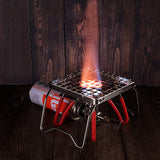 Mini Folding Grill Rack with Adjustable Gear Camping Grill Rack for Camping Hiking Fishing Barbecue Garden Kitchen