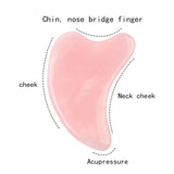 Natural Rose Quartz Aventurine Jade Guasha Tool China Traditional Dolphin Shape Acupoint Masssage Stone for Body Skin Health SPA