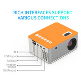 Xnyocn 2020 New HD Mini Projector 16.7M Audio Portable Projector Home Media Player Video Home Cinema 3D Movie Game Proyector