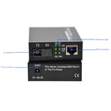 100M Single-Mode Single-Fiber Optical Fiber Transceiver HTB-3100AB Photoelectric Converter Black