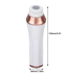 Facial Massager Electric Facial Cleaning Brush Vibrating Massage 3 Gears Waterproof Skin Care Exfoliating Brush White