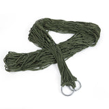Portable Nylon Mesh Hammock Outdoor Sleeping Bed for Travel Camping Blue Green Red Hanging Folding Patio Swing Chair Furniture