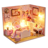 CUTEBEE Doll House DIY Miniature Dollhouse Model Wooden Toy Furnitures Casa De Boneca Dolls Houses Toys Birthday Gift H012
