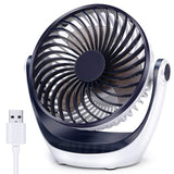 Desk Fan Small Table Fan With Strong Airflow Ultra Quiet Portable Fan Speed Adjustable Head 360Rotatable Mini Personal Fan For