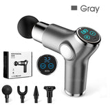 Mini LCD Massage Gun 32 Speed Touch Screen Deep Tissue Percussion Muscle Mini Massager Fascial Gun For Pain Relief Body Massage