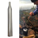 Stainless Steel Pocket Bellow Collapsible Air Blasting Campfire Fire Tool For Bushcraft Camping Hiking Cooking Fishing Gear Tool