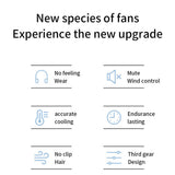 WS31 Multifunctional Hanging Neck Fan USB Charging Mini Hanging Neck Leafless Fan Outdoor Sports Fan Air Cooler