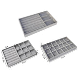 2/5pcs Makeup Jewelry Organizer Storage Box Tray Portable Velvet Jewelry for  Earring Holder Ring Earrings  Women Rings Trays