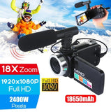 HD Camcorder Home Video Camera With 18x Digital Zoom 24MP Pixels Night Vision Outdoor Sport Vlog Portable Digital DV Camera