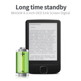 ALLOYSEED BK4304 Ultra Thin eBook eReader 4.3 inch OED e-ink Screen Digital e-Book Reader 4GB/8GB/16GB Electronic Book Readers