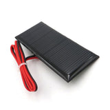 Solar Panel 5.5V 0.38W 70mA with extend cable Polycrystalline Solar Cells Standard Epoxy DIY Battery Charge Module 30cm wire