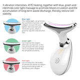Betime Neck Massager 3 Colors LED Photon Therapy Face Lifting Tool Heating Skin Tighten Reduce Double Chin Anti-Wrinkle Removal