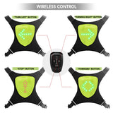 Double-sided LED Turn Signal Bike Pack USB Safety Bag Waterproof Bicycle Backpack Wireless RC Sports Vest Ultralight Riding Bag