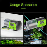 200ML Smart Automatic Fish Feeder Aquarium Feeder Fish Tank Auto Feeding Dispenser with LCD Indicates Timer Aquarium Accessories