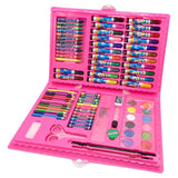 1 Set 86 Pcs Children Drawing Painting Art Set Blue Water Color Pen Crayon Oil Pastel Paint Brush Drawing Tool School Party Gift