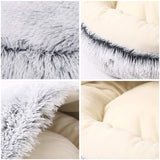 New Warm Dog Bed Cat Mat Round Plush House Sofa Soft Sleeping Pet Basket For Dogs Cats Nest 2 In 1 Pet Bed Pet Cushion Supplies