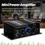 2X20W AK270 Mini 2-Channel HIFI Stereo Audio Power Amplifier Portable Sound Amplifier AUX Input Speaker Amp for Car and Home